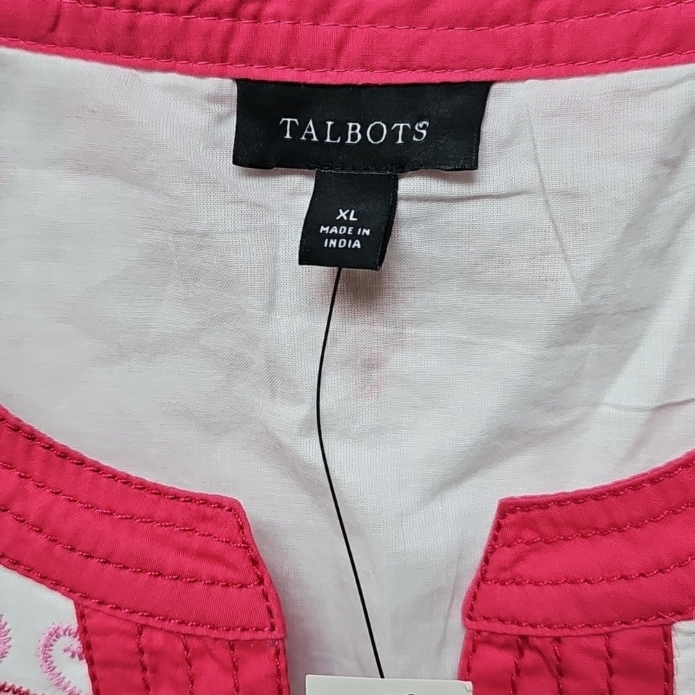 NWT Talbots Scalloped Edge Tunic Embroidered - Artistic MedallSz XL - Picture 4 of 10